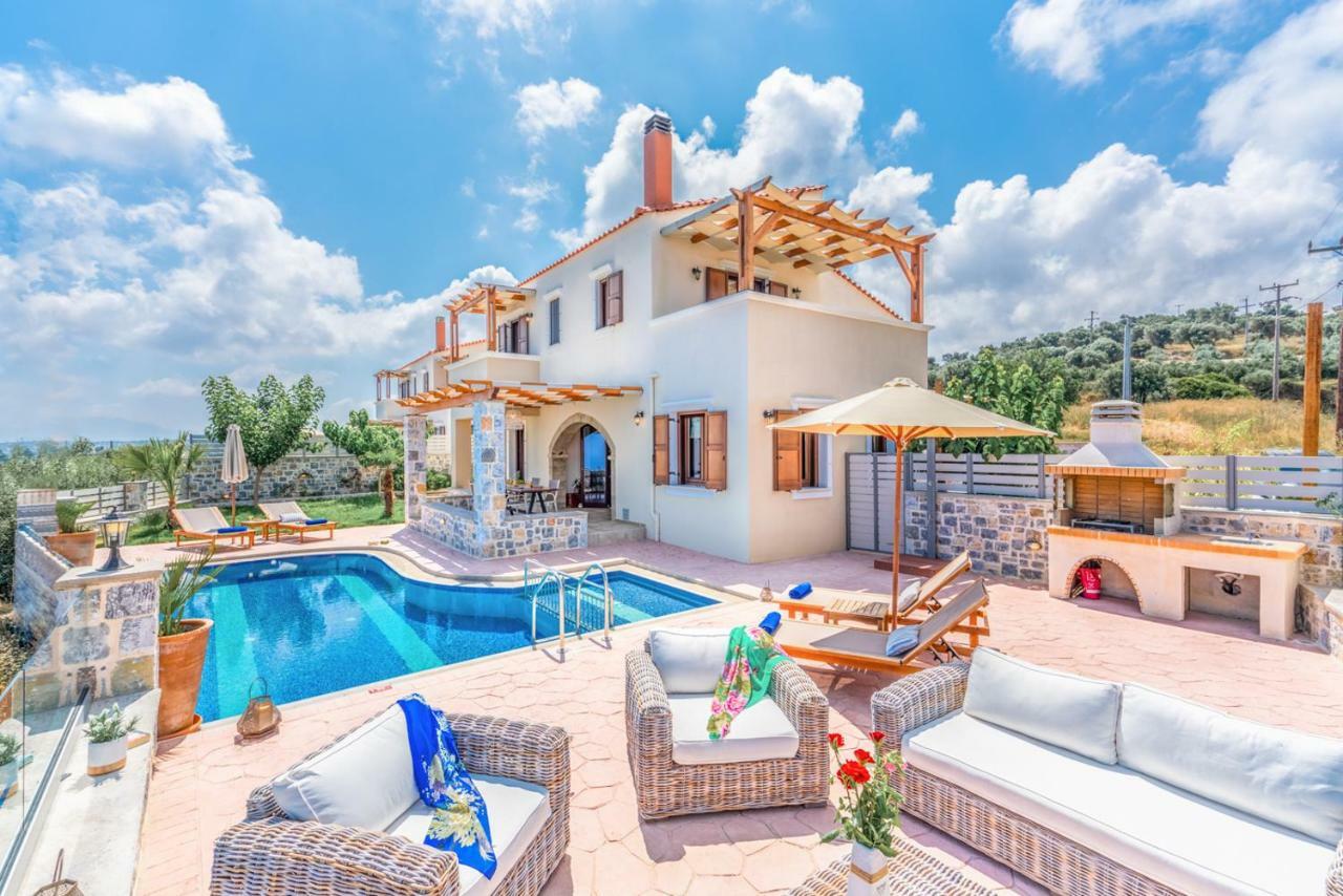 New Villa Kantifes 4 Families Or Couples With Private Pool & Bbq Kirianna ภายนอก รูปภาพ